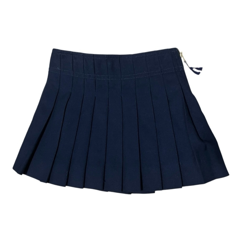 Crewcuts Girls Size 2 Pleated Skirt Dark Blue Navy Adjustable Waist